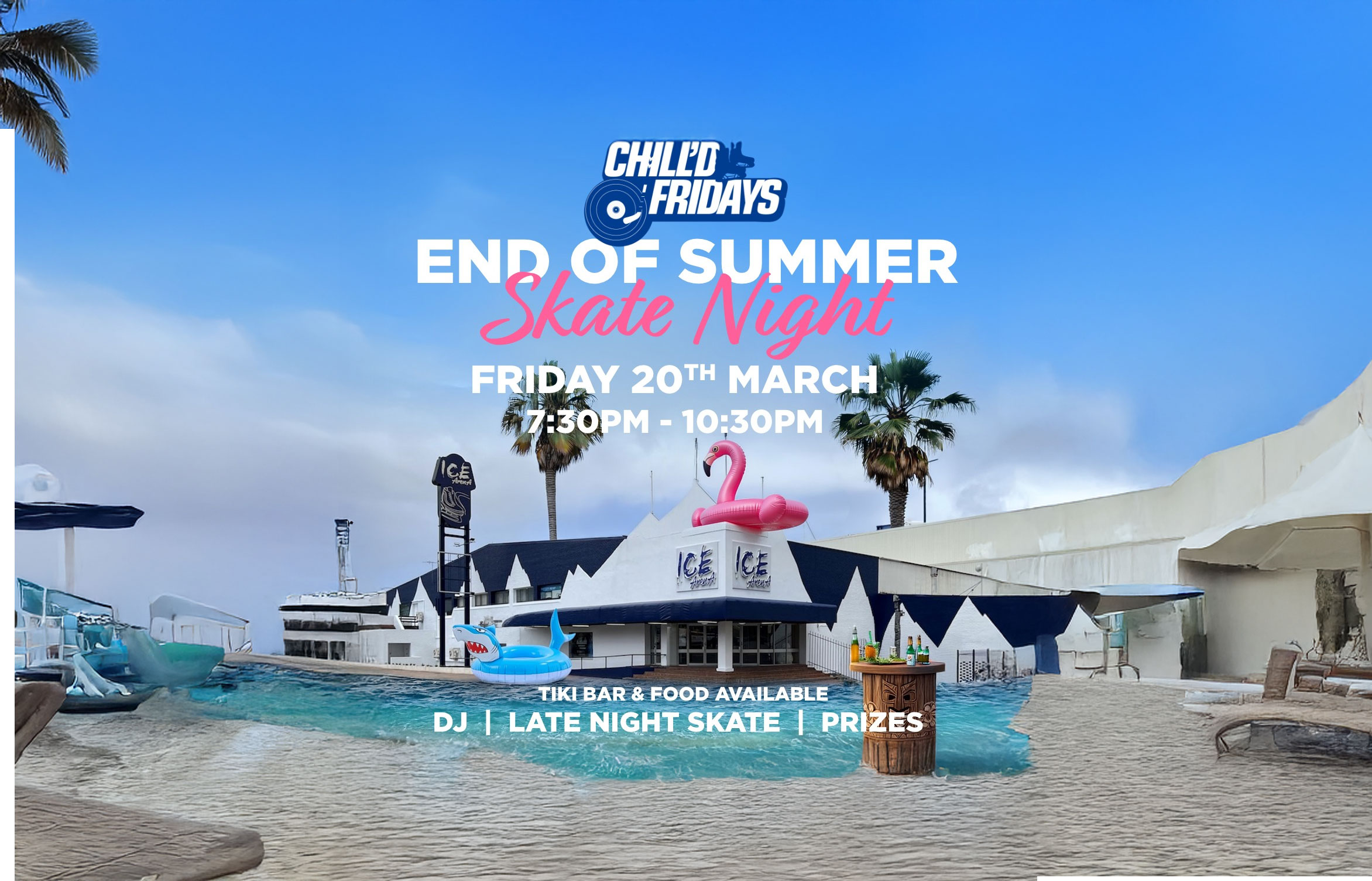 End of Summer Skate Night event poster